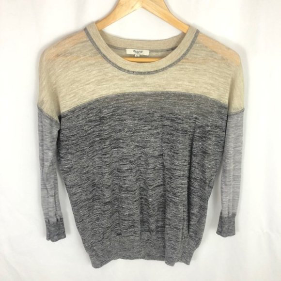 Madewell Sweaters - Madewell sheer sweater colorblock XS spring trend